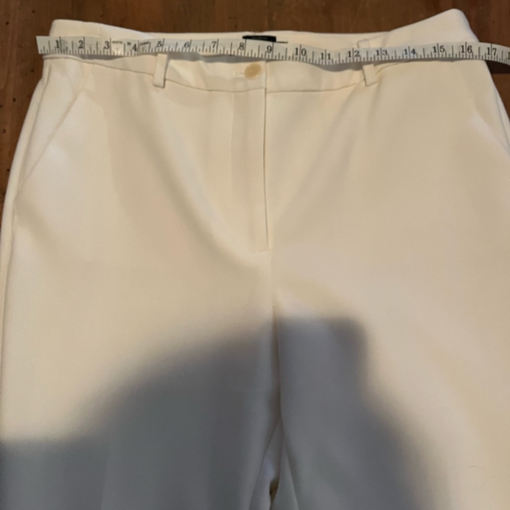 Talbots Cream Wide Leg Raleigh Pants - Picture 4 of 5